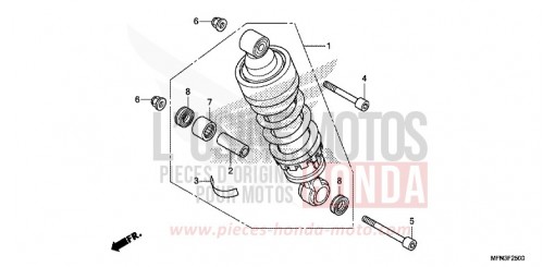 AMMORTIZZATORE POSTERIORE CB1000RF di 2015